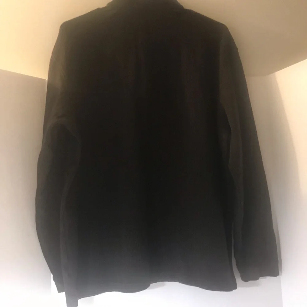 Haggar sweater size large long sleeves mid zip brown fisherman Cabincore